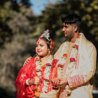 Garden reception portraits